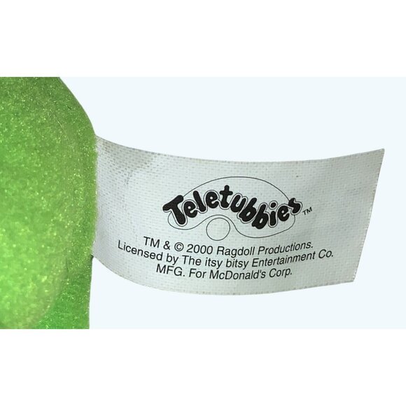 Teletubbies Dipsy Green Plush Clip-On Keychain Toy By McDonalds 2000 Licensed - Picture 5 of 7